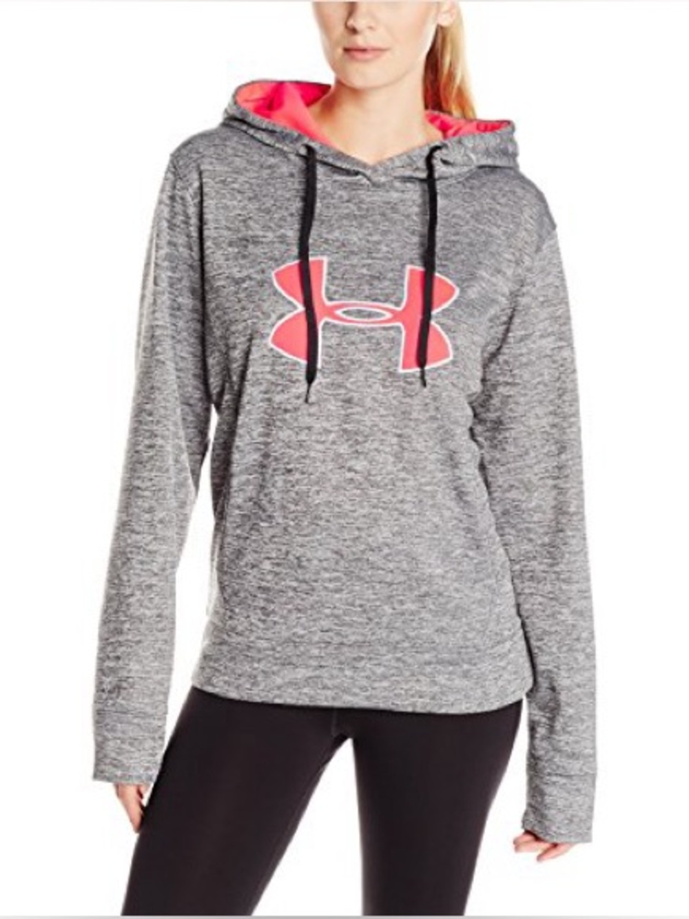 Under Armour ColdGear Women’s Hoodie Sweatshirt Gray Pink Size Small